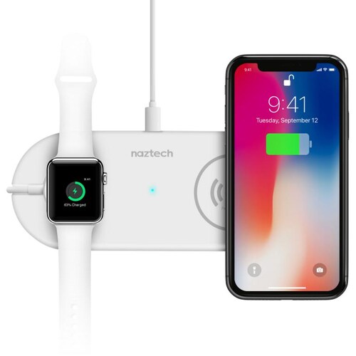 Cargador Power Pad Duo Naztech Apple Watch y Celular (Apple watch + Iphone) 