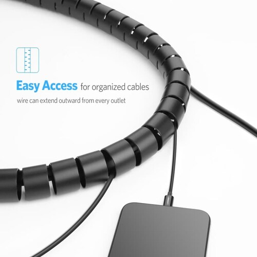 Tubo protector Ugreen para cables 25mm 3m negro