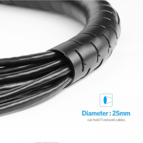 Tubo protector Ugreen para cables 25mm 3m negro