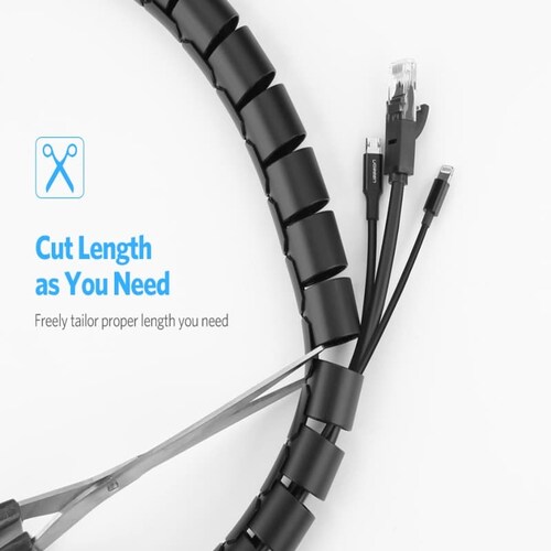 Tubo protector Ugreen para cables 25mm 3m negro