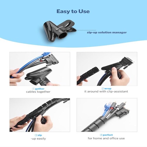 Tubo protector Ugreen para cables 25mm 3m negro