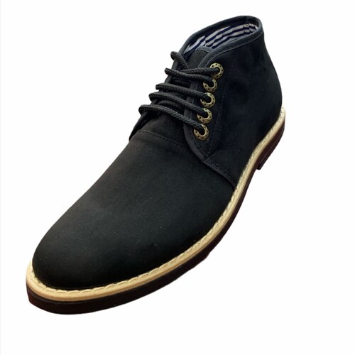 Botín Cómodo Para Hombre MARCA RAZGO Color Negro Estilo Chukka