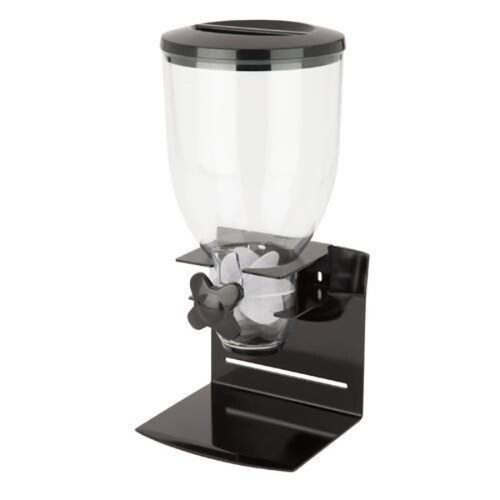 Dispensador Cereal Individual Negro Base Acero Profesional 