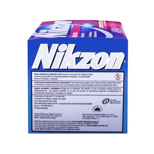 NIKZON MASTICABLE CAJA 90 TABLETAS