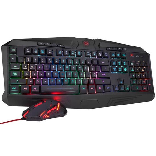 Kit Teclado Mouse Diadema y MousePad Redragon S101-BA-2 Gaming Español