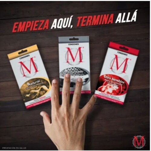 Condon M Retard 3 Condones Masculinos. Retrasa El Clímax