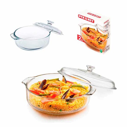 Cacerola refractario de Cristal c/Tapa 3 L - PYROREY