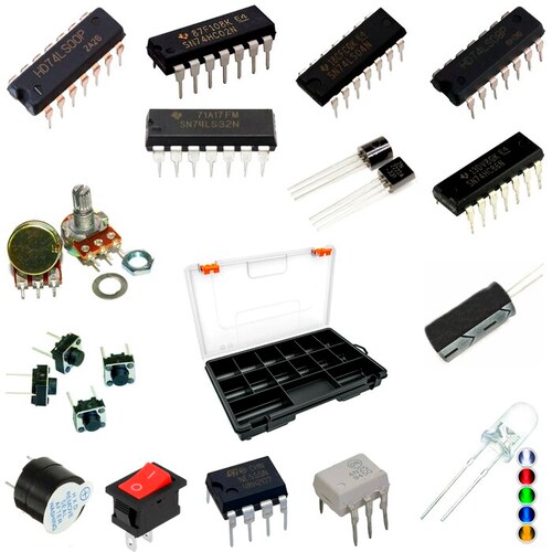 Kit De Componentes Electronicos Con Organizador De 15 Compartimentos