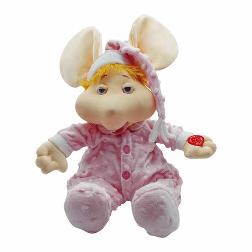 Peluche Topogigio Musical Con Movimiento Bocal Canción Los Abuelitos Pijama Rosa