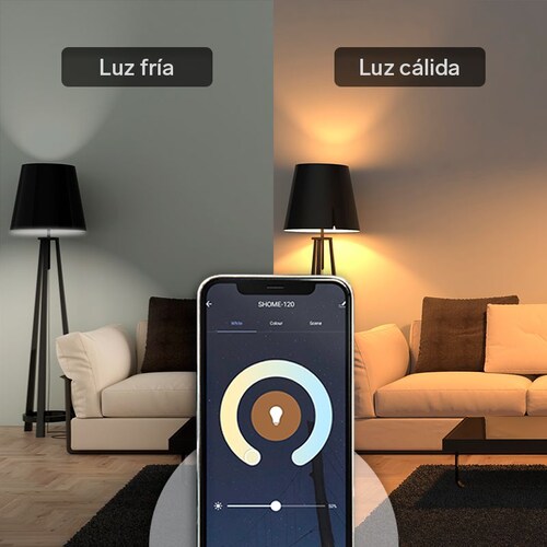 3 focos LED Wi-Fi multicolor, de 10 W / SHOME-120/3