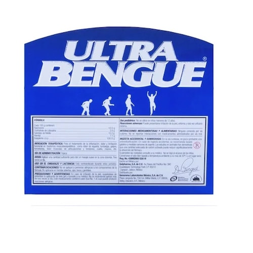 Bengue Gel Ultra Azul 35 G. Desinflama Y Alivia El Dolor