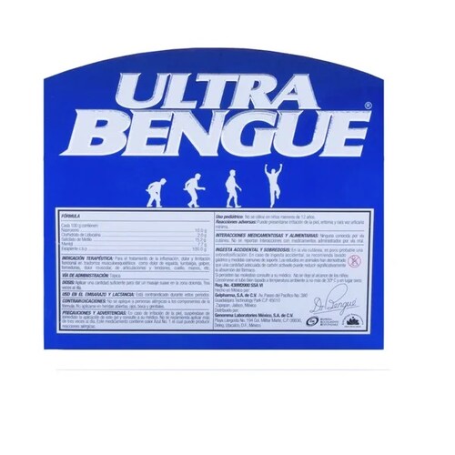Bengue Gel Ultra Azul 65 G. Desinflama Y Alivia El Dolor