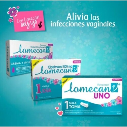 Lomecan V Crema Vaginal Efecto Aroma 20 G. Elimina Infección