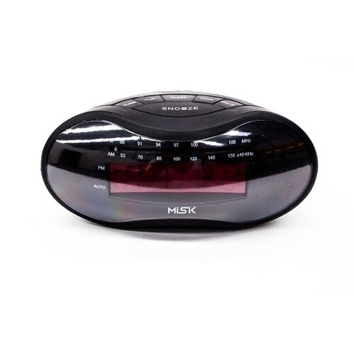 Radio Reloj Despertador Misik MR411 Negro AM-FM Auxiliar