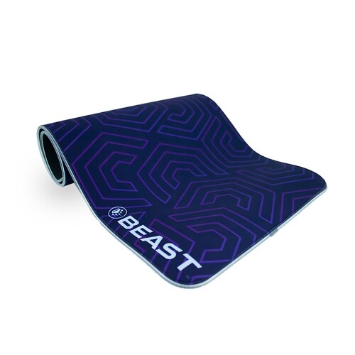 Mouse Pad Gamer Beast BMP-LED, XL, Luz LED, Diseño Impermeable, 1.5 m
