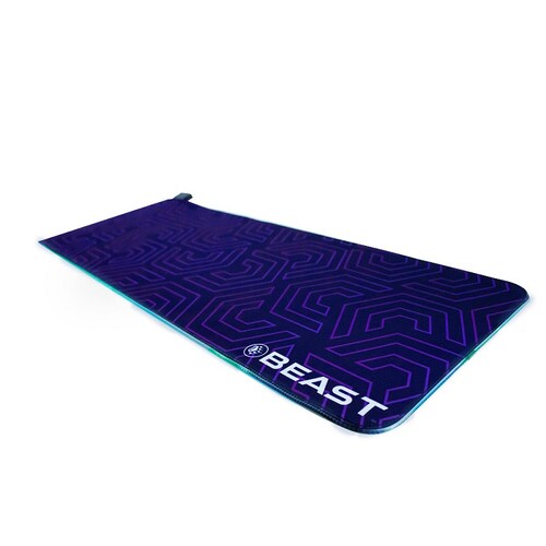 Mouse Pad Gamer Beast BMP-LED, XL, Luz LED, Diseño Impermeable, 1.5 m