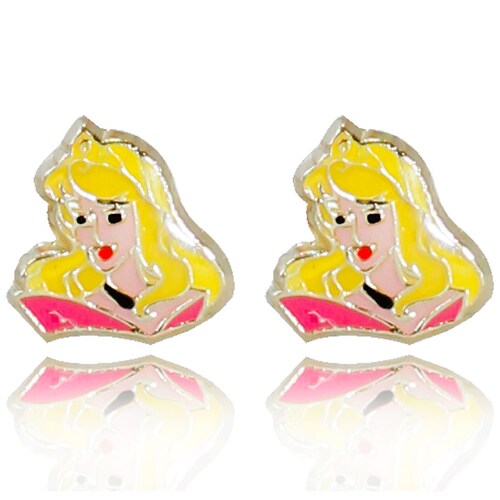 Broquel Arete Disney Bebe Oro 18k Laminado #55 306-381 De Bella Durmiente