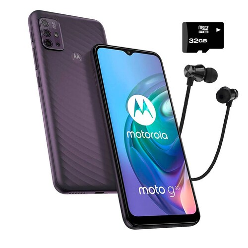 Motorola Moto G10 64/4GB Dual Sim- Gris+ Audifono + Micro SD 32