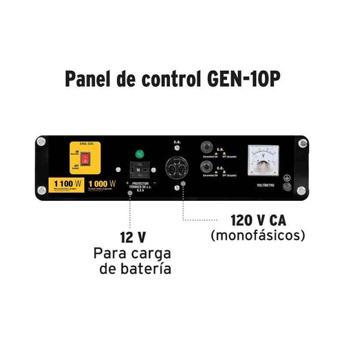 Generador eléctrico con motor a gasolina 1,100W Pretul