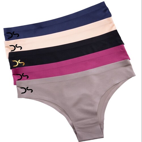 Paquete De 5 Pantis De Seda, Ropa Interior De Mujer