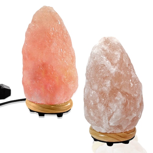 Lámpara de Sal Rosa del Himalaya para decoración del hogar, Cristal Natural  que sirve para decorar
