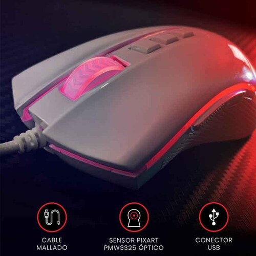 Mouse Gamer Redragon Cobra White M711