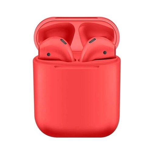 Audífonos Inalámbricos Bluetooth i12 Color Rojo