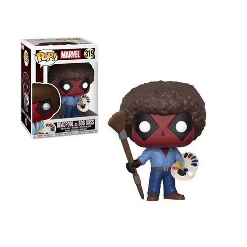 Funko Pop Figura Acción Deadpool As Bob Ross 319