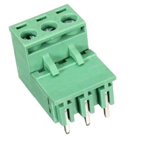 Bornera Culca Clema Desmontable Verde 3 Pines 5mm de separación 10 Pzas