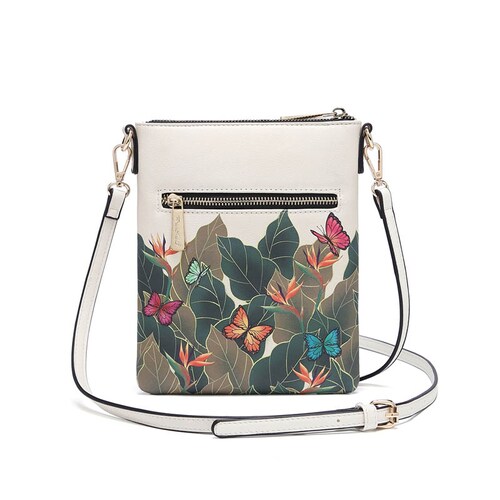 Bolsa Crossbody Frida Kahlo Cartoon Mensajera Original FJC408 Beige.