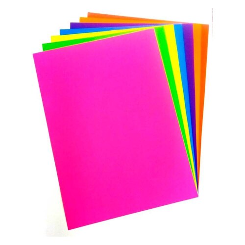 Cartulina Fluorescente Colores Surtidos De 66x48 (20 Piezas)