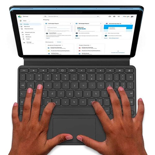 Laptop Lenovo chromebook 10" 64gb Ram 4gb + Mochila + 500 Hojas Blanca + Colores + Usb 16GB