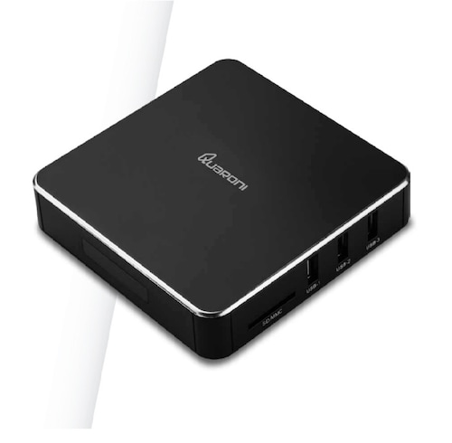 TV BOX QUARONI QUAD CORE 1GB 8GB LAN WIFI HDMI AV CR SPDIF ANDROID 6.0 NEGRO QAC-001 SMART TV USB