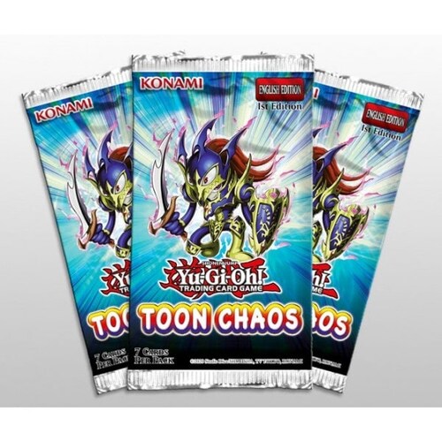 YUGIOH SOBRE CON 7 TARJETAS DE TOON CHAOS - KONAMI