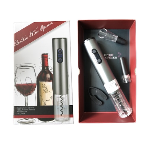 Saca Corchos descorchador electrico con kit de accesorios para vinos