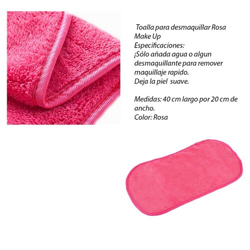 Make Up Eraser Toalla Desmaquillante Maletin Maquillaje Color Rosa