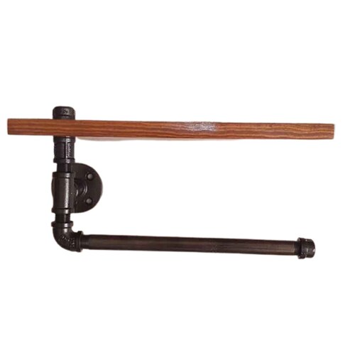 Porta Rollo De Servilletas Industrial Con Repisa. Porta Servitoalla