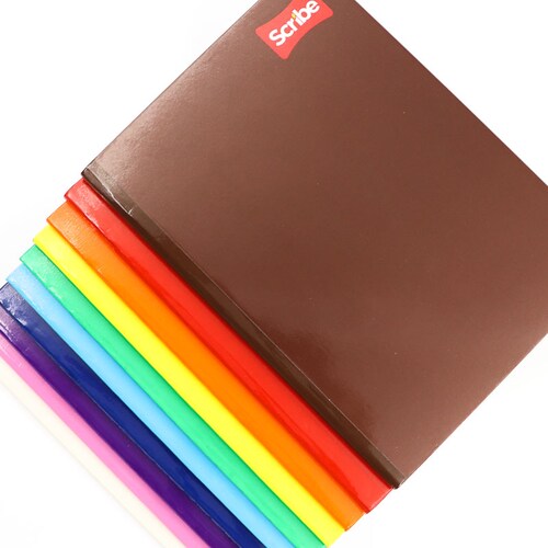 Libreta Scribe Cosido Frances 100h Cuadro Chico Pasta Color
