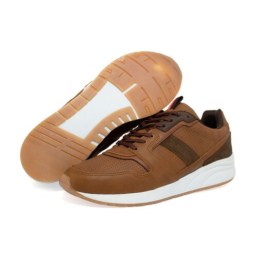Tenis Newk Para Hombre Línea Opresor Nut Canela Café