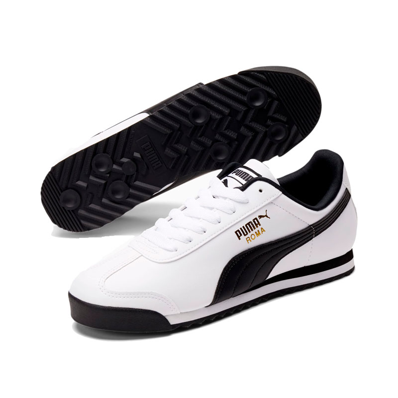 Tenis Puma Roma Basic Blanco Negro Unisex