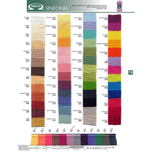 HILAZA SINFONIA 100% ALGODON MADEJA DE 100 GRAMOS LILA