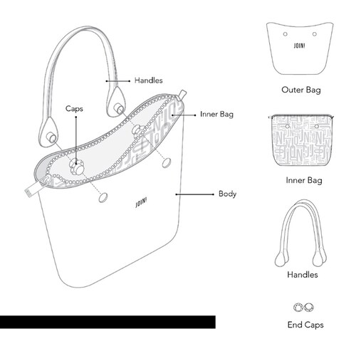 JOIN! HANDBAGS Asas intercambiables para bolsa con hebilla café - Mezcla y combina para encontrar tu estilo