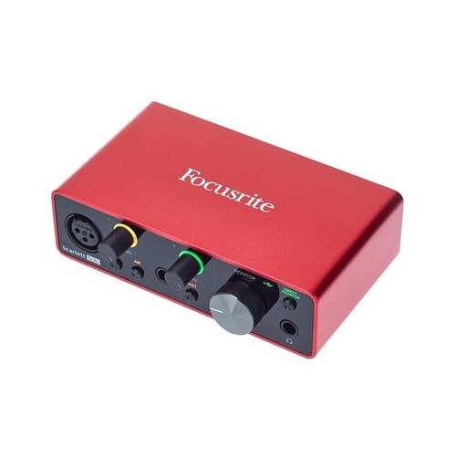 Interfaz de Audio USB Focusrite Scarlett Solo 3ra Generación-Rojo
