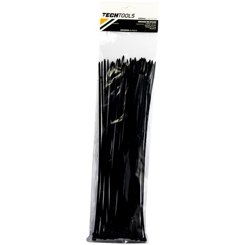 Paquete de Cinchos de Nylon Negros de 38 cm (Incluye 5 Bolsas de 25 piezas c/u)