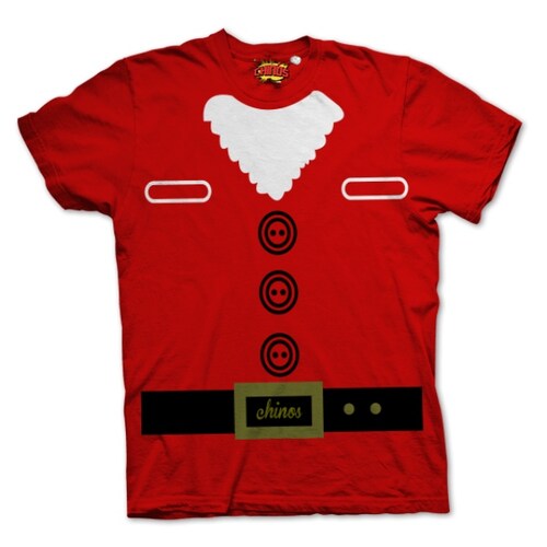 PLAYERA SANTA CLAUS, PAPA NOEL, NAVIDAD, AÑO NUEVO, DISFRAZ, CABALLERO, PLAYERAS CHINOS.
