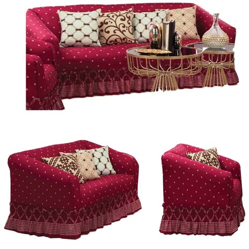 Cubresalas Fundas Para Sillones Juego Completo Vino