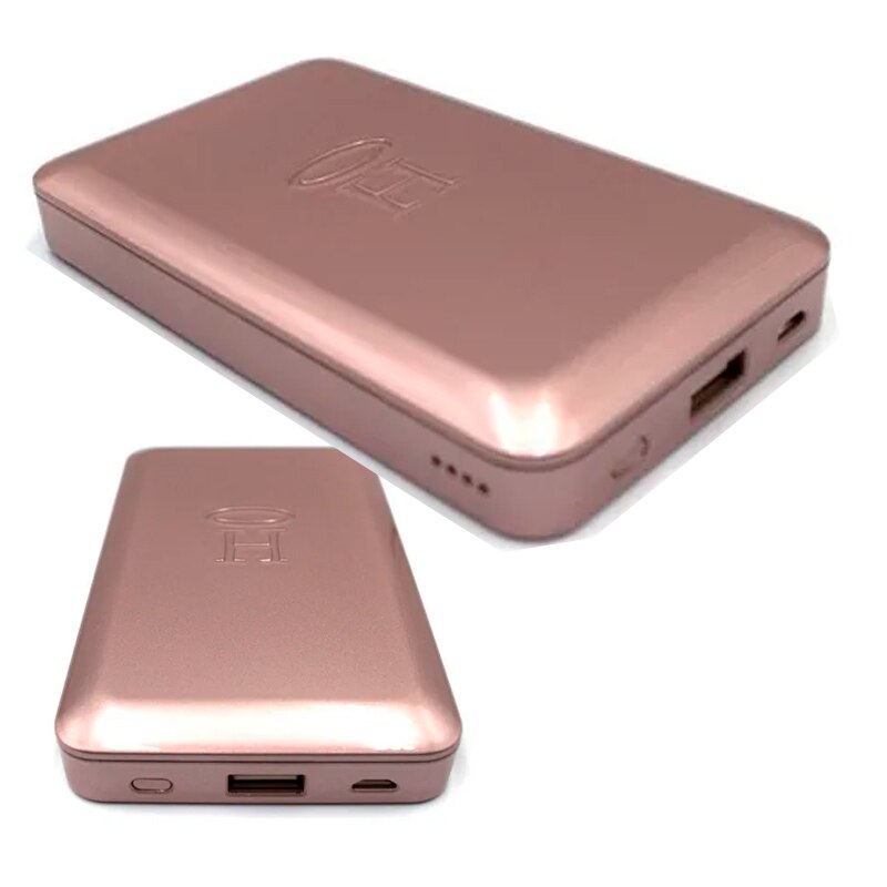 Power Bank Portátil Banco De Energía Con 3 Cables 20000mah Color Rosa
