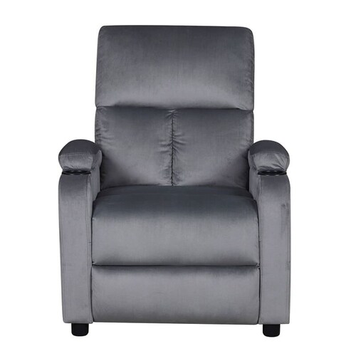 Sillón Reclinable Reposet Mezzo Gris Individual con Portavasos