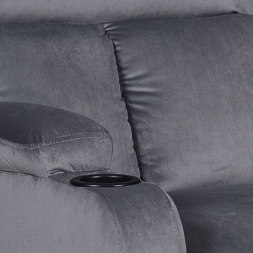 Sillón Reclinable Reposet Mezzo Gris Individual con Portavasos