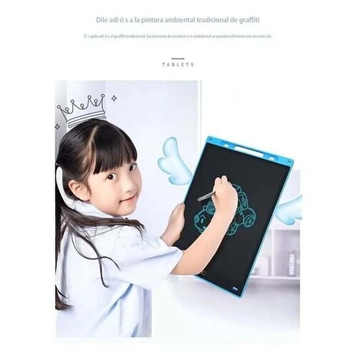 Pizarrón Mágico Gigante Lcd 12 Pulgadas Tipo Tablet Dibujar, Escribir, Pluma ROSA